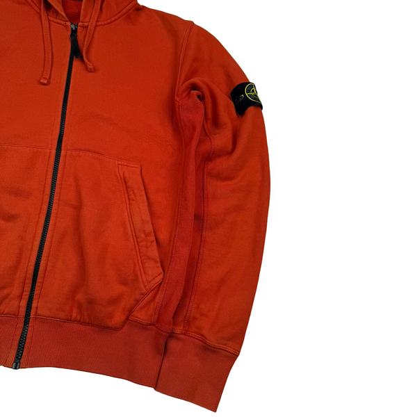 Stone Island 2014 Red Zipped Hoodie - Medium