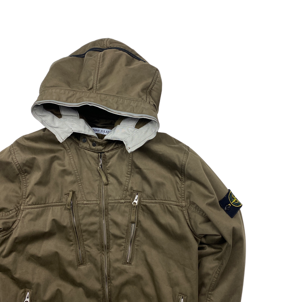 Stone Island Brown 2010 Raso Gommato Jacket - Medium