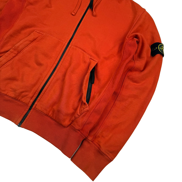 Stone Island 2014 Red Zipped Hoodie - Medium