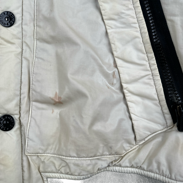 Stone Island Beige 30th Anni Mussola Gommata Padded Jacket - Medium