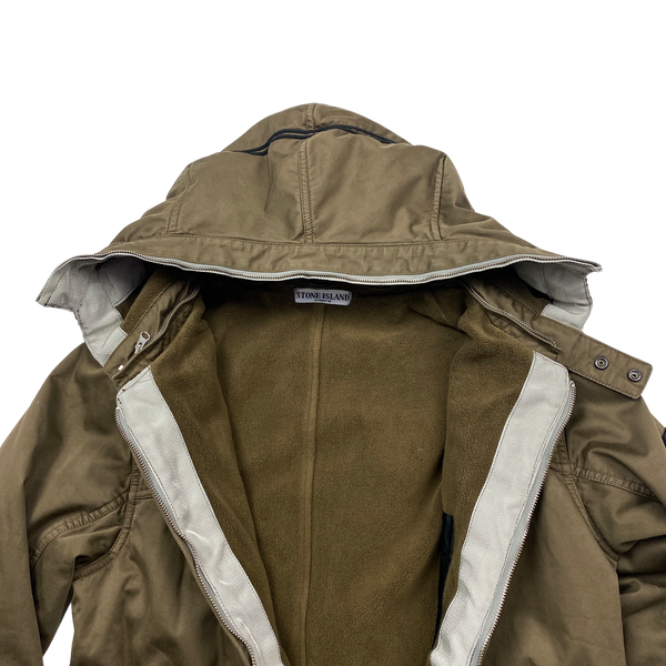 Stone Island Brown 2010 Raso Gommato Jacket - Medium