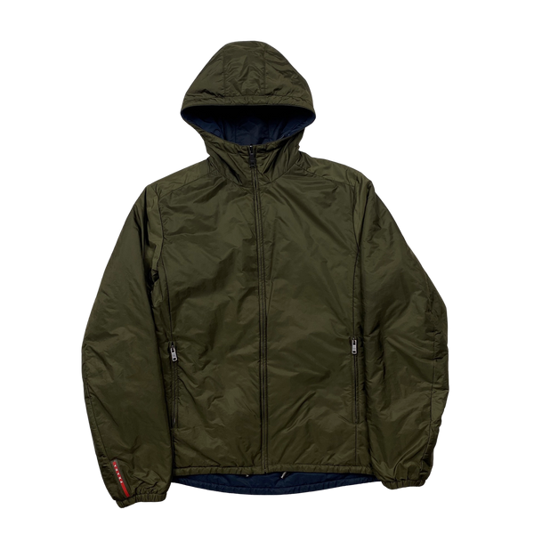 Prada Khaki/Navy Reversible Jacket - 3XL