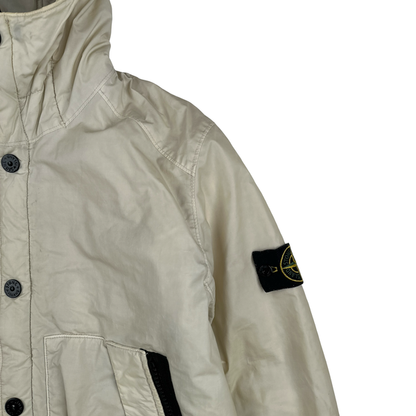 Stone Island Beige 30th Anni Mussola Gommata Padded Jacket - Medium