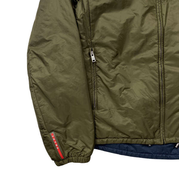 Prada Khaki/Navy Reversible Jacket - 3XL