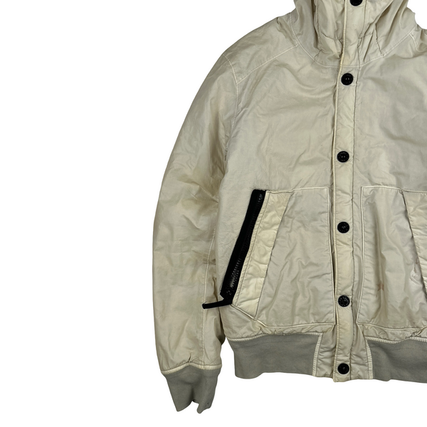 Stone Island Beige 30th Anni Mussola Gommata Padded Jacket - Medium