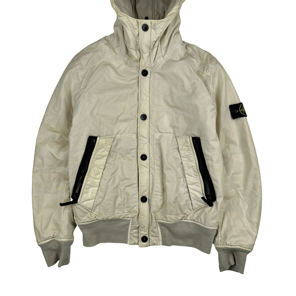 Stone Island Beige 30th Anni Mussola Gommata Padded Jacket - Medium