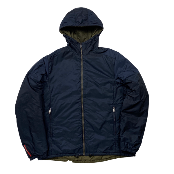 Prada Khaki/Navy Reversible Jacket - 3XL