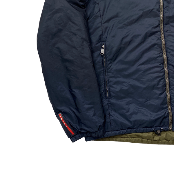 Prada Khaki/Navy Reversible Jacket - 3XL