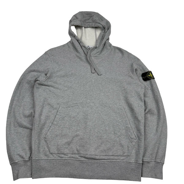 Stone Island 2022 Grey Pullover Cotton Hoodie - Medium