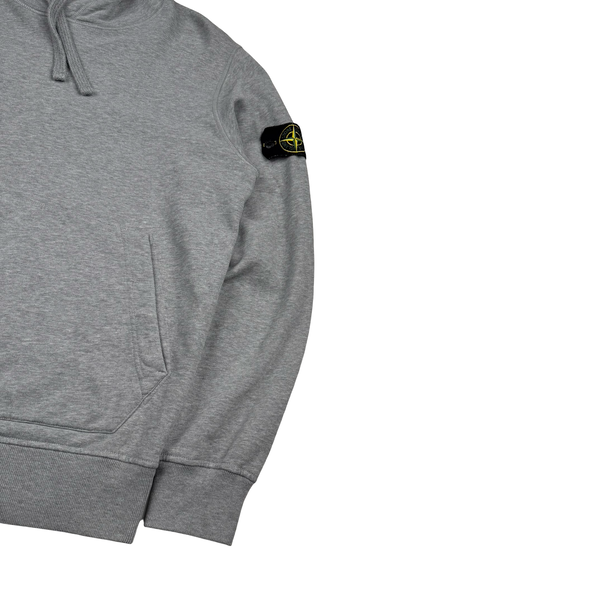Stone Island 2022 Grey Pullover Cotton Hoodie - Medium