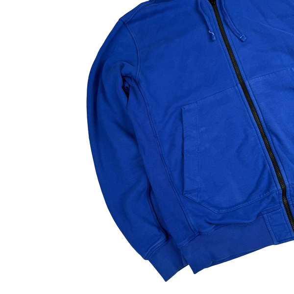 Stone Island 2016 Cerulean Blue Zipped Cotton Hoodie - XL