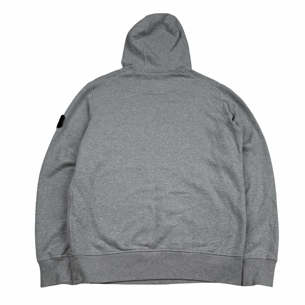 Stone Island 2022 Grey Pullover Cotton Hoodie - Medium