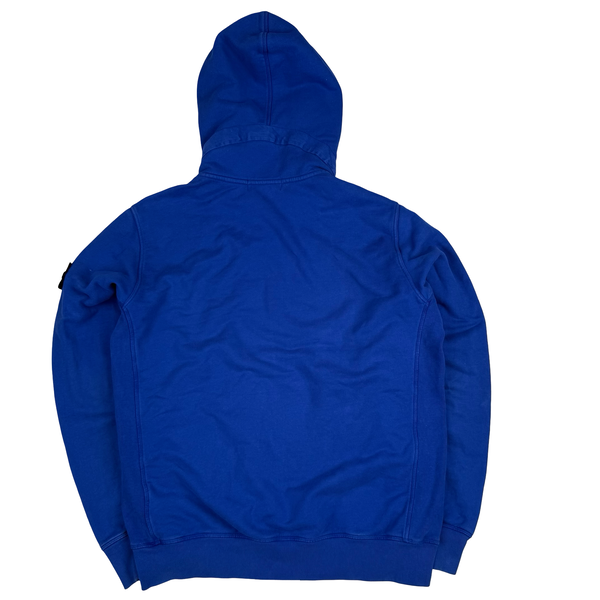 Stone Island 2016 Cerulean Blue Zipped Cotton Hoodie - XL