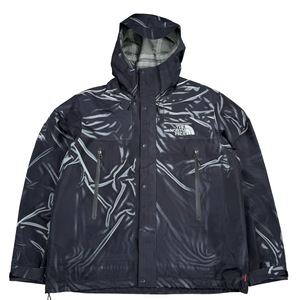 Supreme X North Face Black 2023 Graphic Printed Taped Seam shell Jacket - Large