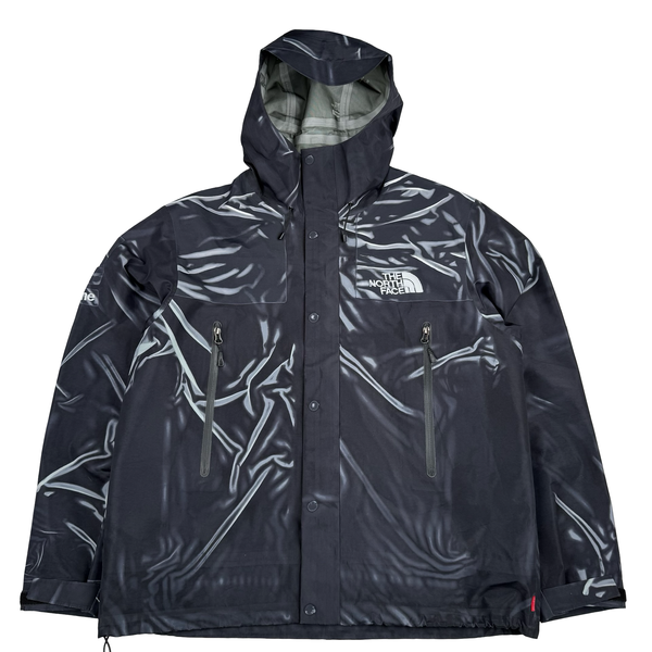 Supreme X North Face Black 2023 Graphic Printed Taped Seam shell Jacket - Large