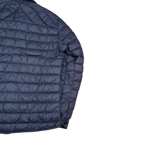 Stone Island Navy Garment Dyed Micro Yarn Down Overshirt - Medium