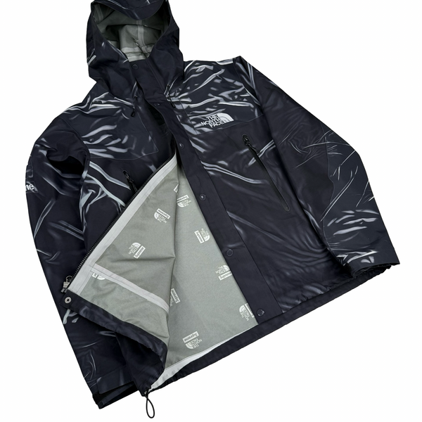 Supreme X North Face Black 2023 Graphic Printed Taped Seam shell Jacket - Large