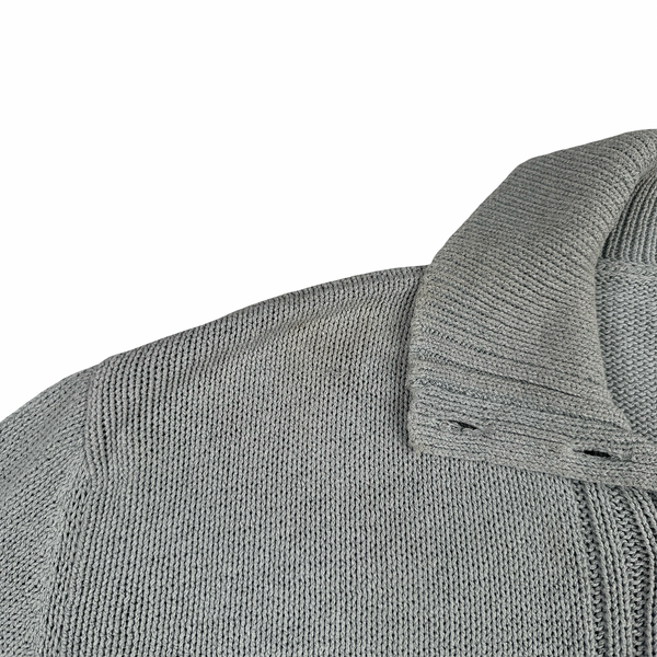 Stone Island Vintage 2001 Grey Cotton Knit Pullover - XL