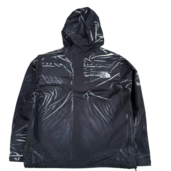 Supreme X North Face Black 2023 Graphic Printed Taped Seam shell Jacket - Large