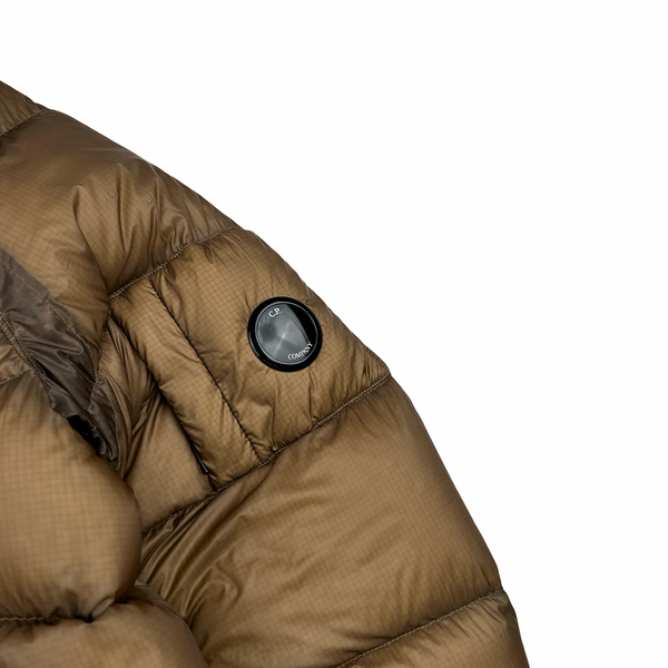 CP Company Khaki Down Filled DD Shell Goggle Puffer Jacket - Large