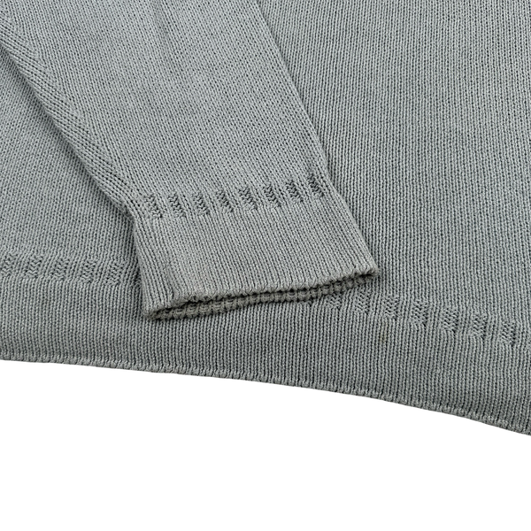 Stone Island Vintage 2001 Grey Cotton Knit Pullover - XL