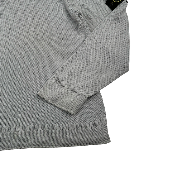 Stone Island Vintage 2001 Grey Cotton Knit Pullover - XL