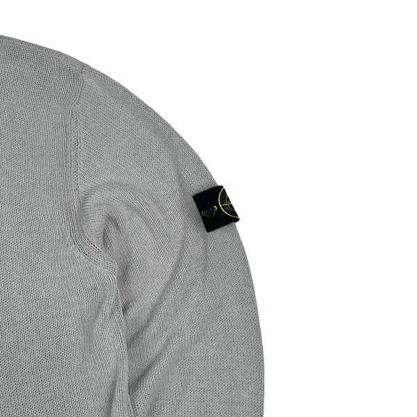 Stone Island Vintage 2001 Grey Cotton Knit Pullover - XL