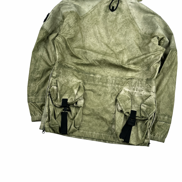 Stone Island 2020 Membrana+Oxford 3L Green Dust Colour Smock Jacket - Small