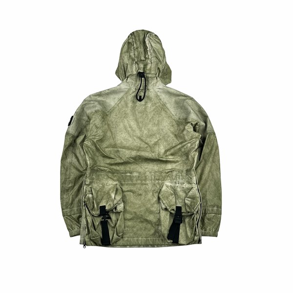 Stone Island 2020 Membrana+Oxford 3L Green Dust Colour Smock Jacket - Small