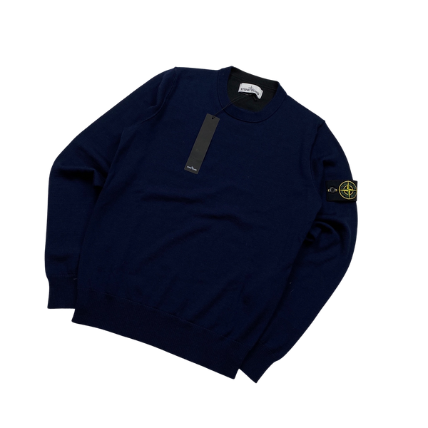 Stone Island 2016 Navy Knitted Jumper - Small
