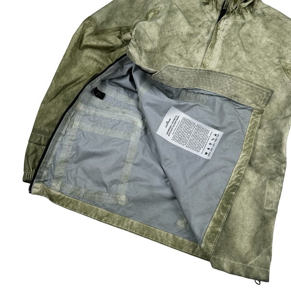 Stone Island 2020 Membrana+Oxford 3L Green Dust Colour Smock Jacket - Small