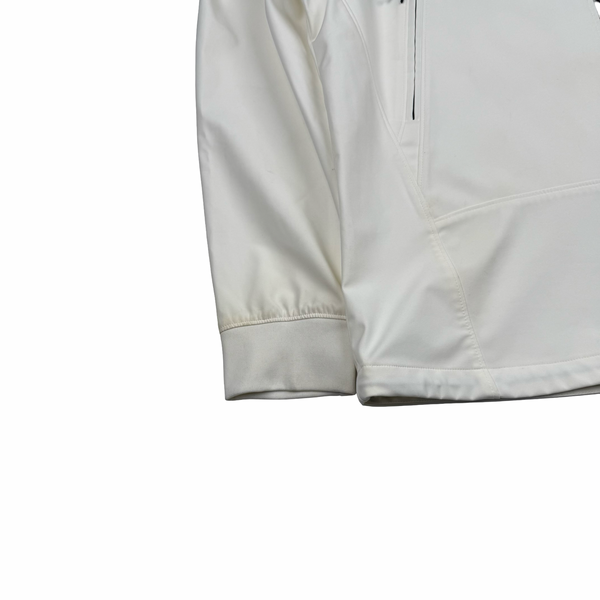 CP Company White Soft Shell R Goggle Hooded Zipped Jacket - 3XL (56)