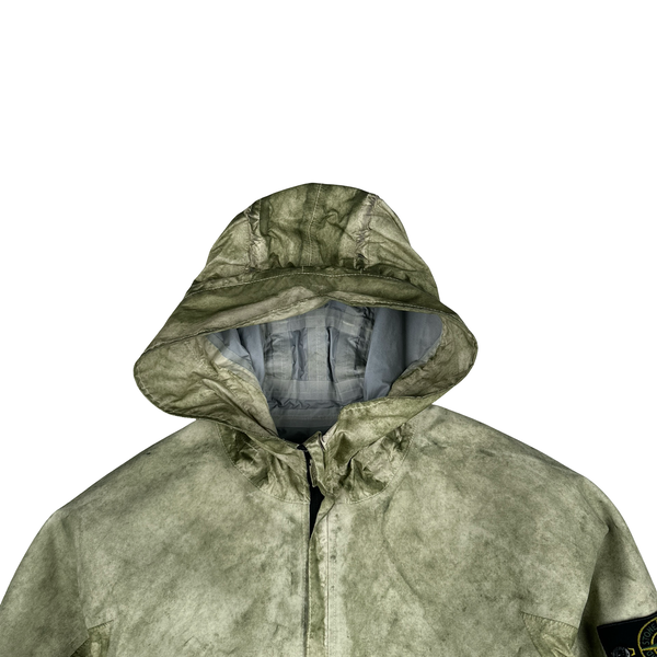 Stone Island 2020 Membrana+Oxford 3L Green Dust Colour Smock Jacket - Small