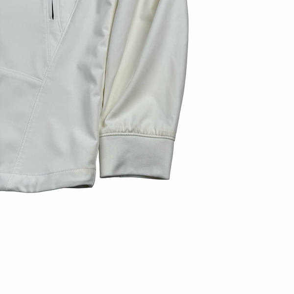 CP Company White Soft Shell R Goggle Hooded Zipped Jacket - 3XL (56)