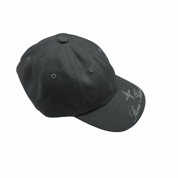 Stone Island X Supreme 2023 Reflective Denim Spellout Cap - One Size