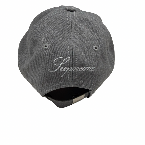 Stone Island X Supreme 2023 Reflective Denim Spellout Cap - One Size