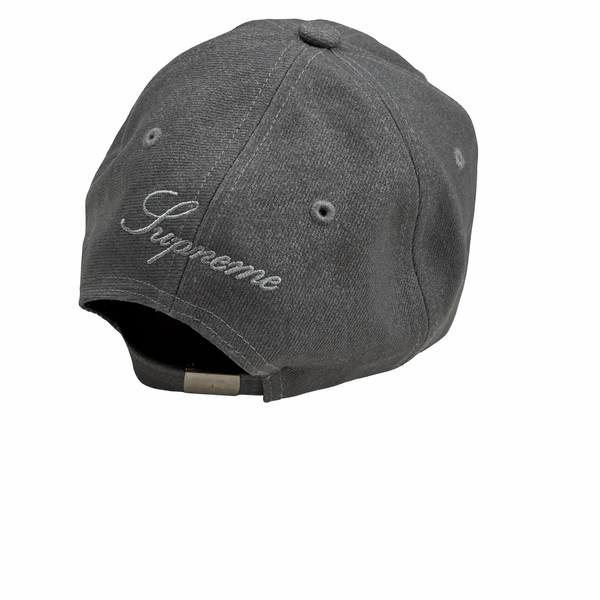 Stone Island X Supreme 2023 Reflective Denim Spellout Cap - One Size