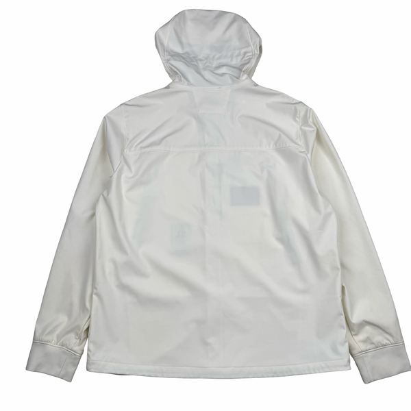 CP Company White Soft Shell R Goggle Hooded Zipped Jacket - 3XL (56)