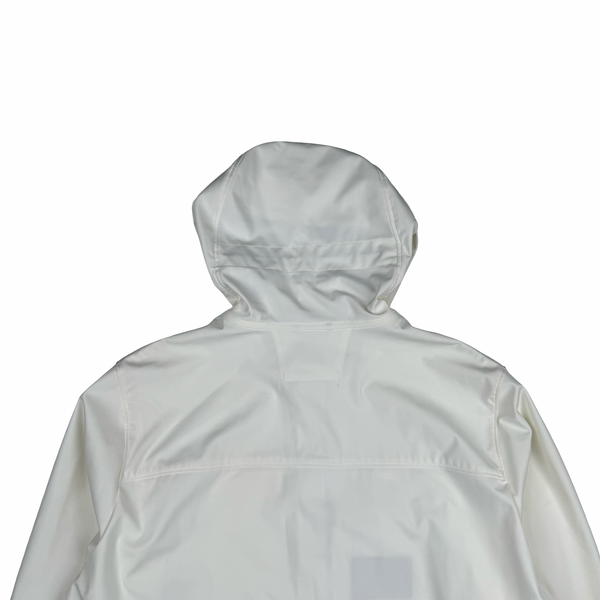 CP Company White Soft Shell R Goggle Hooded Zipped Jacket - 3XL (56)