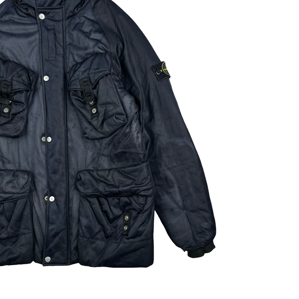 Stone Island Navy Multipocket Sniper Field Jacket - Large