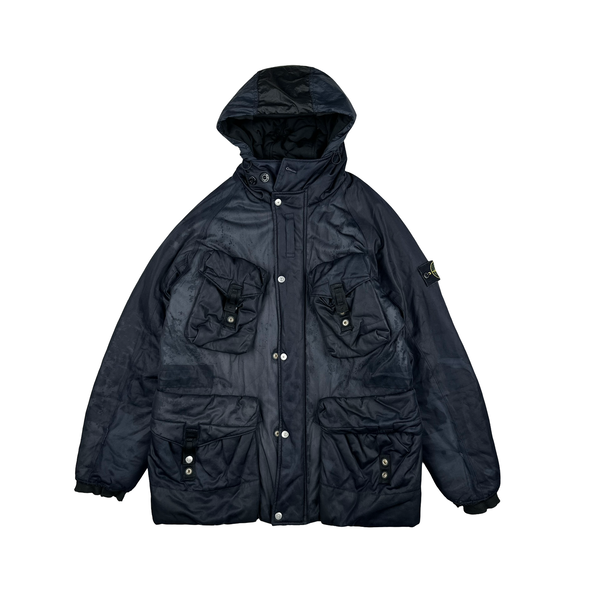 Stone Island Navy Multipocket Sniper Field Jacket - Large