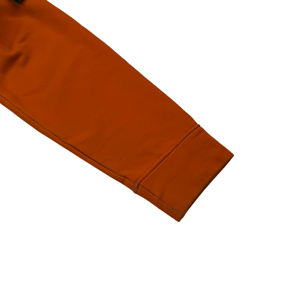 Stone Island 2003 Orange Stretch Cotton Fleece Zip Jumper - Medium