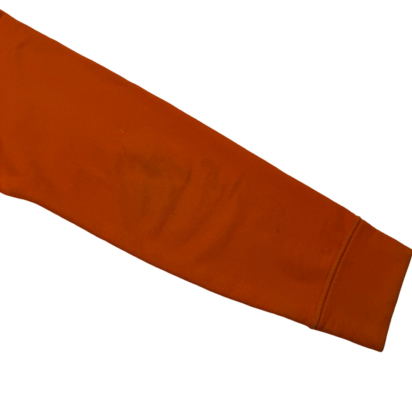 Stone Island 2003 Orange Stretch Cotton Fleece Zip Jumper - Medium