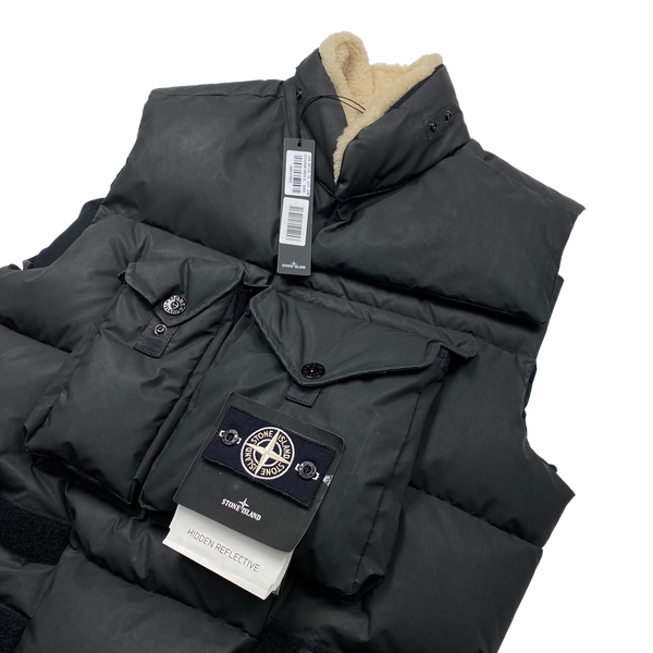 Stone Island 2015 Hidden Reflective Puffer Gilet Vest - XL