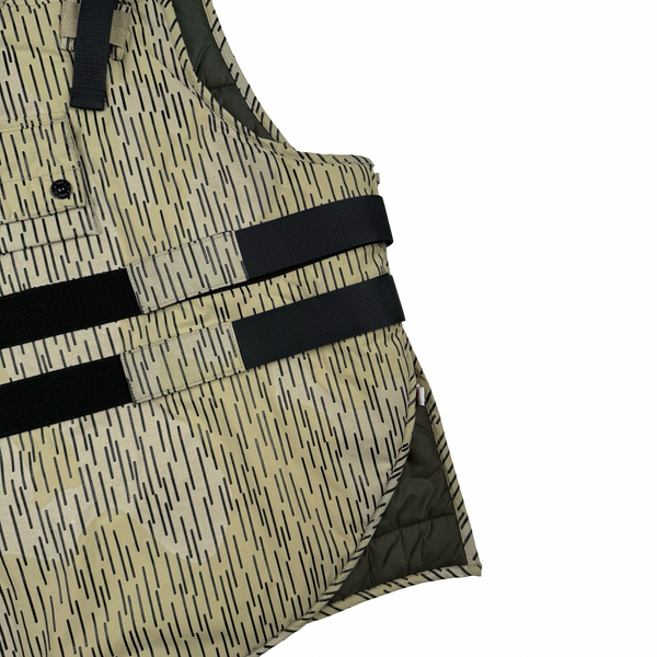 Stone Island 2021 Rain Camo Reflective Spellout Padded Utility Vest - XL