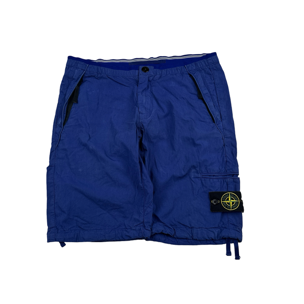 Stone Island 2012 Blue Cotton Cargo Shorts - 30"