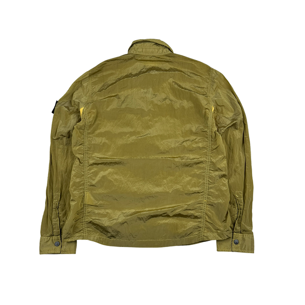 Stone Island 2018 Yellow Nylon Metal Overshirt - Large