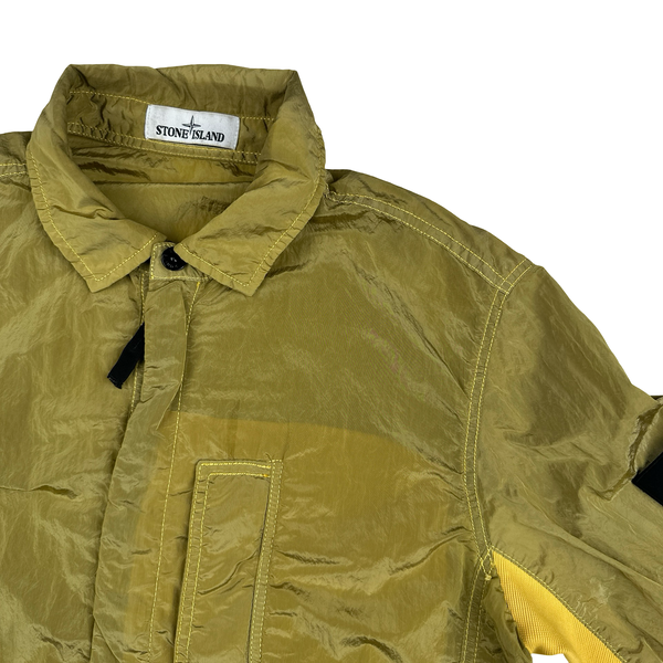 Stone Island 2018 Yellow Nylon Metal Overshirt - Large