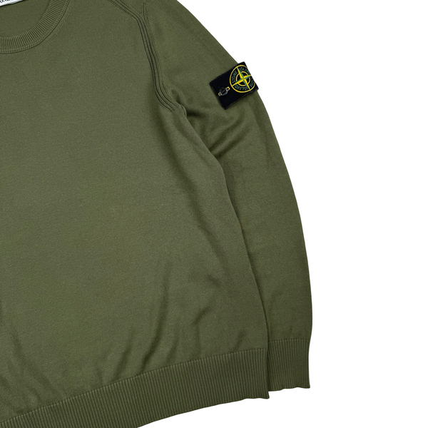 Stone Island 2020 Army Green Crewneck Knit - Medium