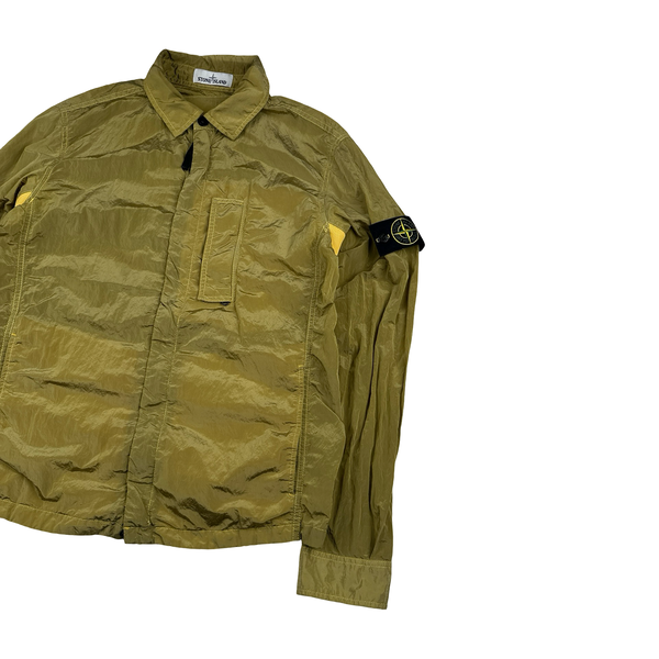 Stone Island 2018 Yellow Nylon Metal Overshirt - Large